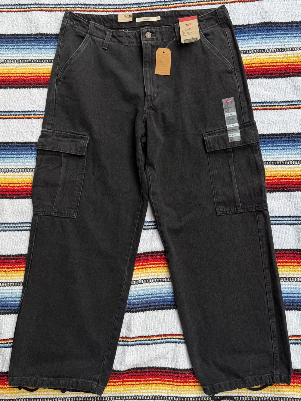 Levi's Black 90’s Baggy Cargos